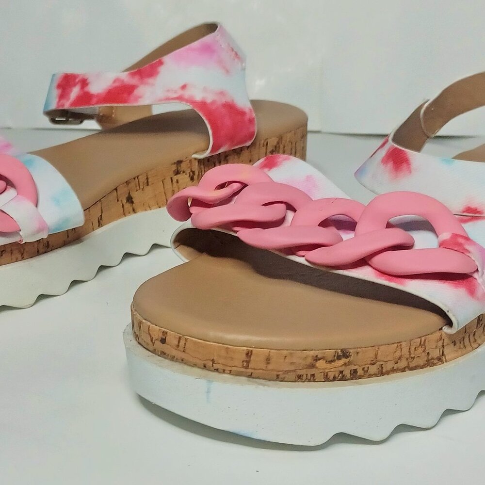 NEW Yoki Pink & White sandals size 11
